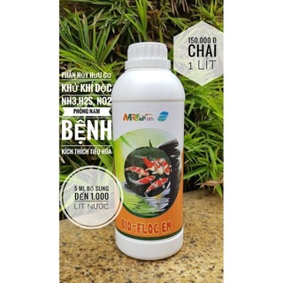 Vi sinh Bio-Flocem, sản phẩm khử độc nước, làm trong nước hồ Koi - Men vi sinh hồ cá koi BIO-FLOC EM chai 1lit