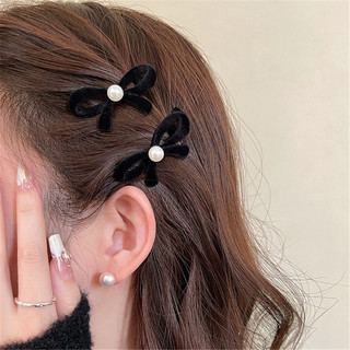 Kẹp tóc nơ nhung xinh xắn tiểu thư dành cho nữ siêu đáng yêu
