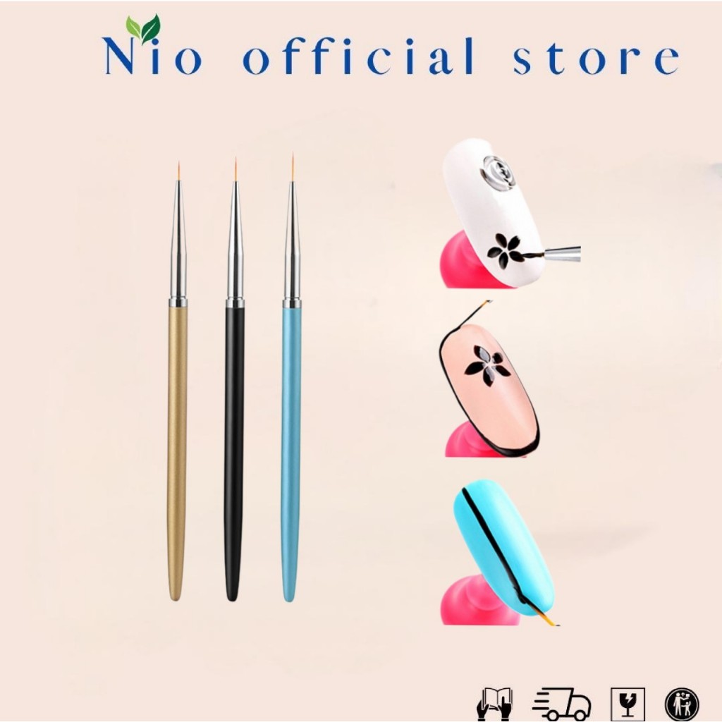 Set cọ vẽ nét xanh cọ vẽ móng (SET 3 cây)