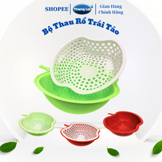 Bộ thau rổ size lớn hình trái táo nhựa thắng lợi
