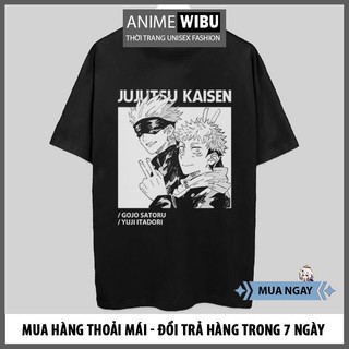 Áo thun Jujutsu Kaisen Gojo & Yuji (Black/White) ngắn tay độc đẹp giá rẻ