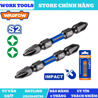 Đồ nghề wadfow bộ 2 mũi bắt vít đóng 2 đầu ph2+ph2 65mm wsv3k62