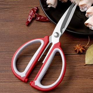 Kéo bếp đa năng cán nhựa đỏ