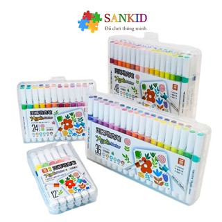 Bút Màu ACRYLIC Marker 12/24/36/48/60 Cao Cấp Màu Sắc Tươi Sáng - Bút Lông Màu