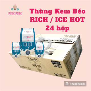 [ HỎA TỐC ] Thùng 24 hộp Kem Béo Rich Lùn / Ice Hot Từ Pink Pink Nguyên Liệu & Dụng cụ Pha Chế Đồ Uống