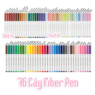 Bút lông màu Fiber Pen Thiên Long Colokit - Combo bút lông màu 40/56/76 cây, ngòi cao cấp, dễ dàng rửa sạch, an toàn