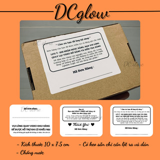 Tem ghi mã vận đơn - quay video khi mở hàng, niêm phong thùng carton, túi hàng có chống nước 100 x 75 mm