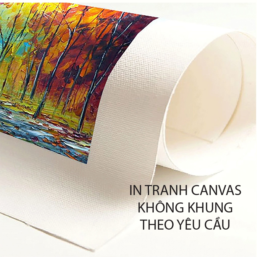 In tranh canvas không khung theo yêu cầu, tranh vải canvas  treo tường in theo yêu cầu