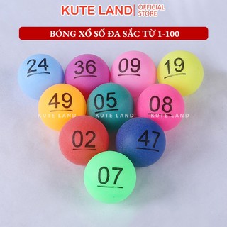 Quả bóng nhựa bốc thăm trúng thưởng có số nhiều màu sắc size lớn 4 cm bóng xổ số trong sự kiện event BONGSO2M