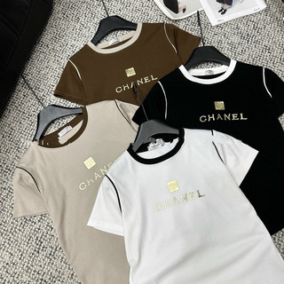 áo thun zip chan nel  fom vừa