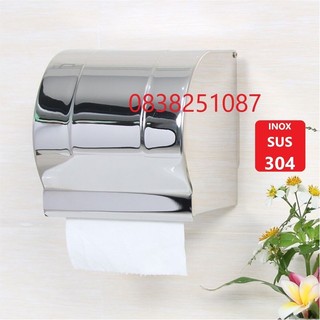 Hộp đựng giấy vệ sinh inox 304 gắn tường cao cấp, chống ướt giấy không hoen gỉ trong môi trường chất tẩy rửa HG04