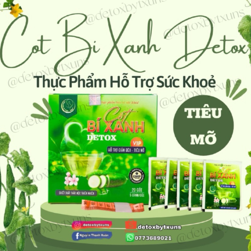 (Chính hãng) Ltr Full Hộp 20gói Detox Cốt Bí.