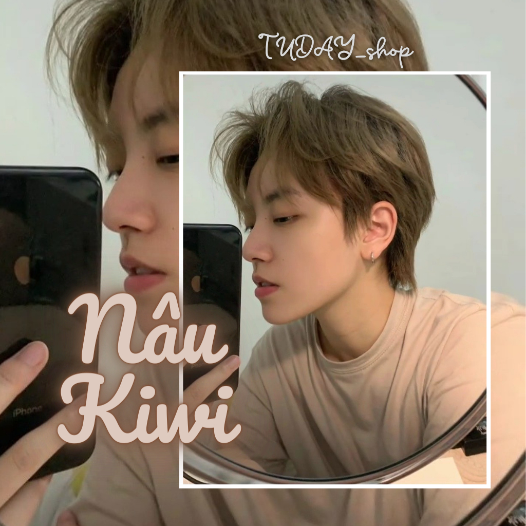 Thuốc Nhuộm Tóc Màu NÂU Kiwi Nam Không Cần Tẩy| Tudayhair, Tudayhairs