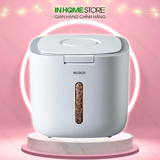 Thùng Đựng Gạo Ecoco Nắp Mở Thông Minh Đựng 10kg Chống Chuột Gián An Toàn Sạch Sẽ
