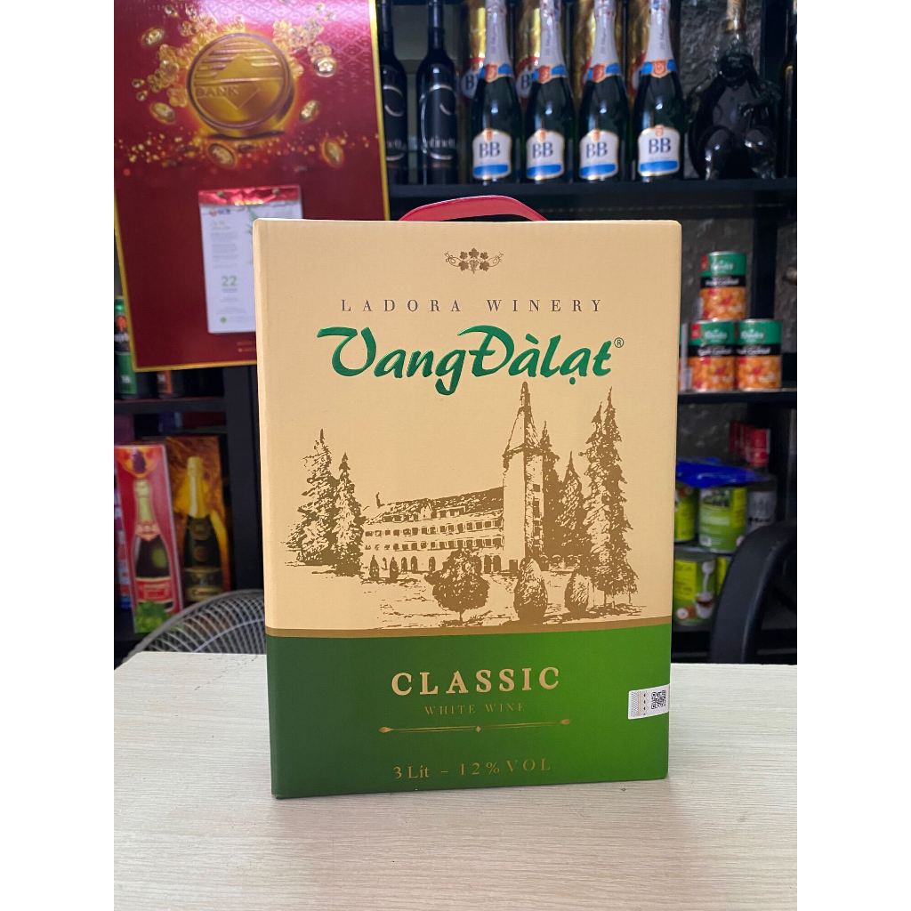 Rượu Vang Đà Lạt Classic White Wine - Vang Trắng Việt Nam 12% 3000ML