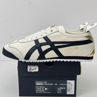 [X2Man - Tặng Tất ]  Giày Sneaker Tiger Trắng Vệt Đen Gót Gold - Bản Cao Cấp