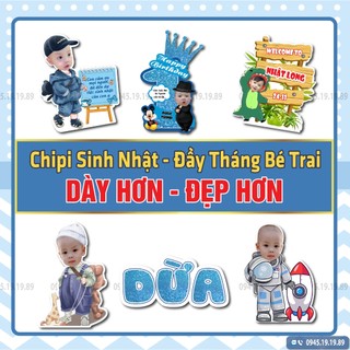 Chibi Sinh Nhật, Đầy Tháng [Cao 30cm - Kích Thước Tiêu Chuẩn] Trang Trí Sinh Nhật Cho Bé Trai  PHỤ KIỆN