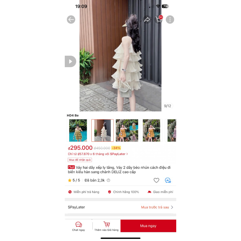 váy dây Tầng