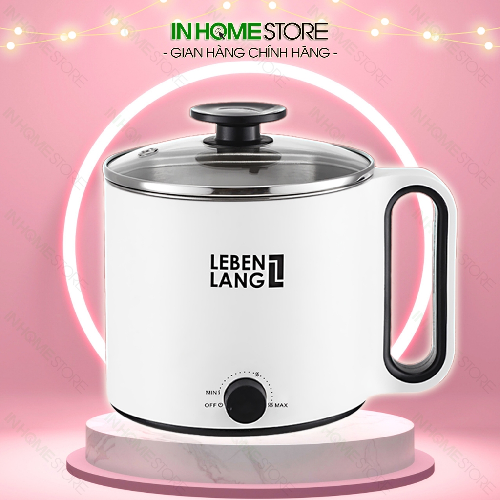 Nồi Lẩu Điện LEBENLANG LBEC0808 Dung Tích 1.5L Mini Đa Năng Chống Dính Chất Lượng Cao