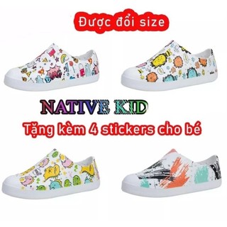 Giày nhựa WNC NATIVE cho bé đi mùa hè, du lịch chất liệu siêu nhẹ thời trang freeship (Tặng kèm 4 ticker)