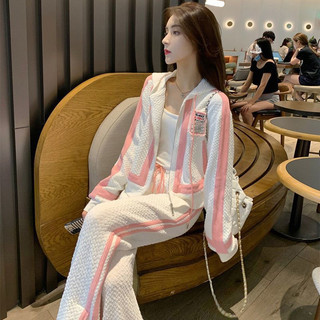 Set đồ thể thao trắng hồng thời trang cho nữ