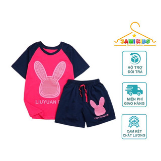 Bộ đùi bé gái size đại JAMIKIDS, Bộ thun cotton ngắn tay bé gái size đại xuất dư mềm mát 20-47kg