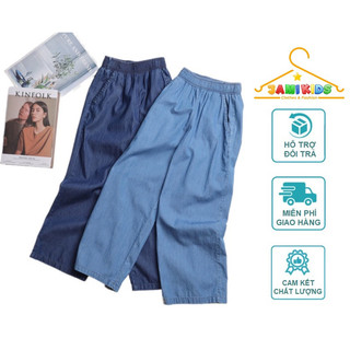 Quần jean bé gái JAMIKIDS dáng suông xoè chất bò giấy cao cấp mềm đẹp