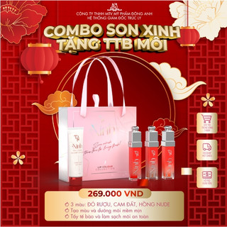 Son kem lì lâu trôi đông anh chính hãng 3 màu đỏ tươi, cam đất, đỏ cam