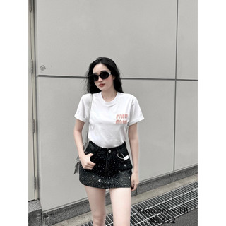 Chân váy jeans đính đá dáng ngắn 📸