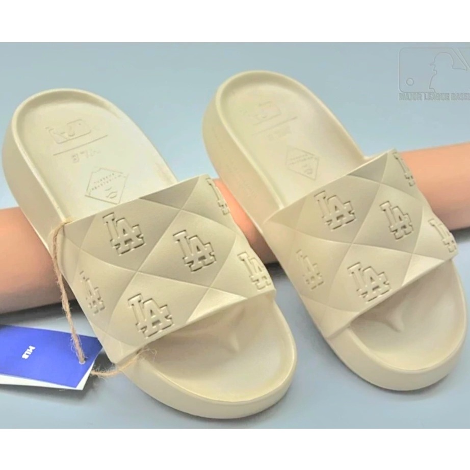 Dép đúc MLB LA nam nữ chính hãng freeship Unisex - Dép Chunky Bouncer Slide đúc nguyên khối - có hỗ 