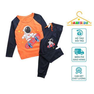 Bộ dài bé trai JAMIKIDS thun cotton size nhí 2-6(13-27kg)