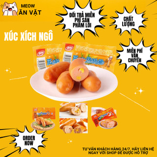 Xúc xích ngô ngọt, xúc xích bắp ngọt, xúc xích ngô vàng ăn liền siêu thơm ngon ăn là mê, đồ ăn vặt Trung