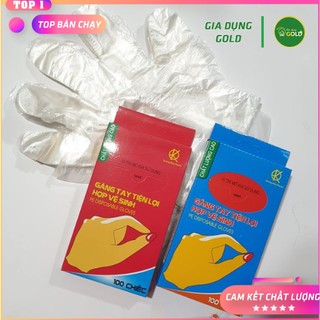 Hộp 100 chiếc găng tay nilon vệ sinh thực phẩm - tiện lợi, an toàn - sạch sẽ