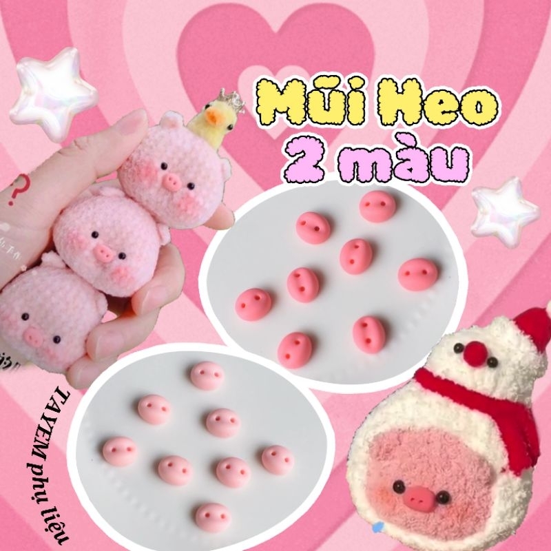 Mũi Heo Dán Handmade Cute - TAYEM Handmade