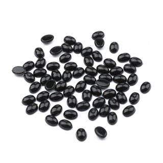 Mắt Thú Dán Oval Màu Đen Nhiều Size
