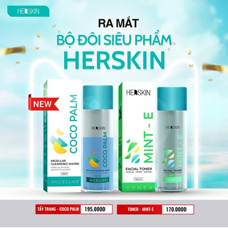 Combo toner tẩy trang princess white ,herskin