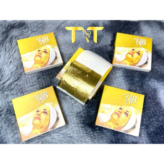 Hộp vàng lá DSB 100 miếng, Vàng Lá 24 K Gold  Trẻ Hóa Da kích thước Lá 9x9cm