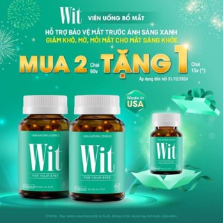 [Chính Hãng] WIT CẢI THIỆN KHÔ, MỞ, MỎI, NHỨT MẮT GIÚP MẮT SÁNG KHỎE <CÓ TEM TÍCH ĐIỂM ĐỔI QUÀ>