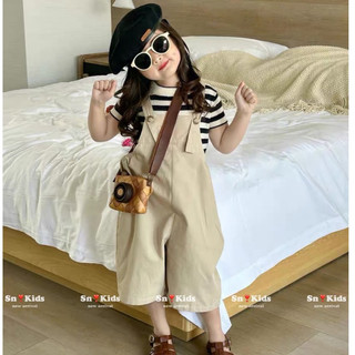 Bộ đồ yếm 2 chi tiết cho bé gái ngắn tay từ 1 tuổi đến 7 tuổi