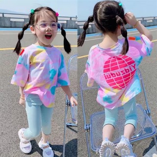 Bộ quần áo bé gái- Bộ đồ bé gái áo loang quần côn cho bé gái từ 1 tuổi đến 5 tuổi