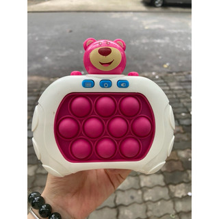 Popit điện tử hình gấu dâu, phi hành gia, popit đồ chơi máy điện tử chơi game giải trí 999 level thế hệ mới