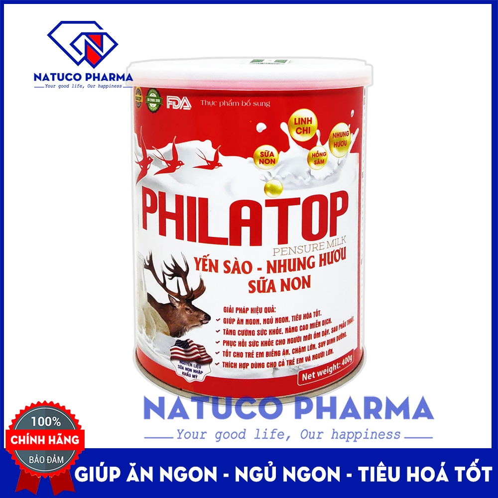 Sữa bột Philatop yến sào Nhung hươu Sữa Non giúp giúp ăn ngủ ngon, nâng cao sức đề kháng, giúp bồi bổ sức khỏe
