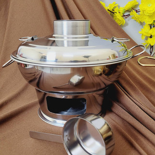 Nồi Lẩu Cù Lao CỔ ĐIỂN sử dụng THAN hoặc CỒN INOX có 2 size 24cm / 22cm. Dụng cụ nấu bếp đậm chất TRUYỀN THỐNG