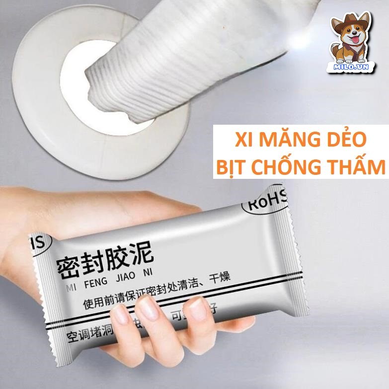 Combo 10 Xi măng dẻo bịt lỗ điều hoà, đường ống nước vá lỗ tường khe hở vết nứt ống nối điều hòa