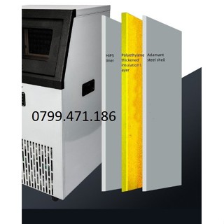 Máy làm đá viên, đá khối thương mại. Máy làm đá khối 100 kg. Công suất 365W, thùng chứa đá 20kg