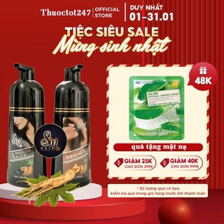 Dầu gội phủ bạc sin hair nhân sâm nhật bản