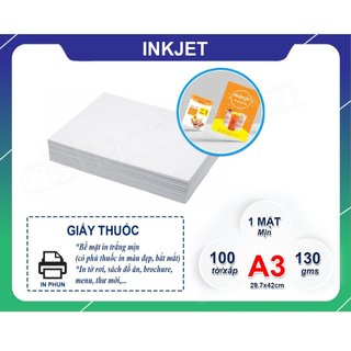 Giấy thuốc 1 mặt a3 định lượng 130gm