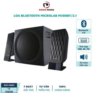 Loa Bluetooth Microlab M300BT 2.1 (Bluetooth 4.0, USB, Thẻ nhớ, FM) công suất 38W RMS - BH 12 Tháng