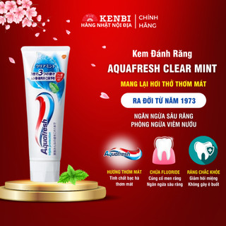 Kem đánh răng Aquafresh hương bạc hà - xanh dương 140g Hàng Nhật chính hãng