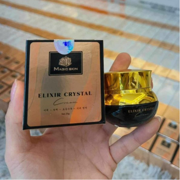 Kem dưỡng Ngọc Trai Đen Elixir Crystal Cream Magic Skin 👍 giúp da CĂNG BÓNG, SE KHÍT, NGỪA NÁM ✔ CÓ CHỐNG NẮNG